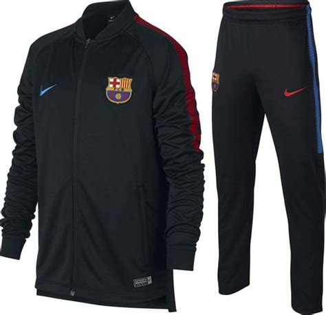 nike fc barcelona trainingspak 2017 zwart met blauw